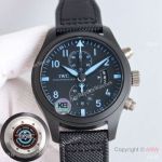 Swiss Grade 1 IWC Pilot's Chronograph Top Gun Ceramic-Blue Arabic Watches